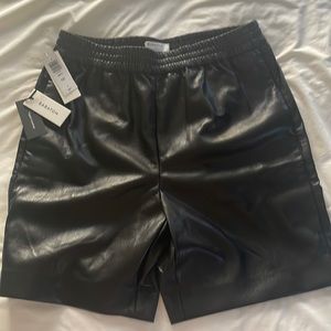 Babaton Smoth vegan leather shorts size 6